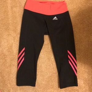 Adidas black cropped legging size small